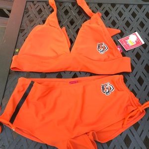 Bengals orange bikini swimsuit, size M